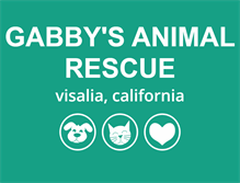 Tablet Screenshot of gabbysanimalrescue.org